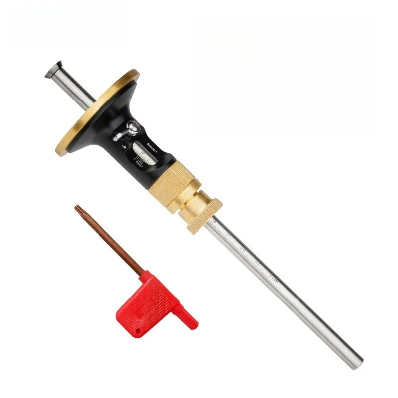 0.2mm Fine Adjustment Marking Gauge, Carbide Tip Scriber with Parallel Line Tool for Metalworking