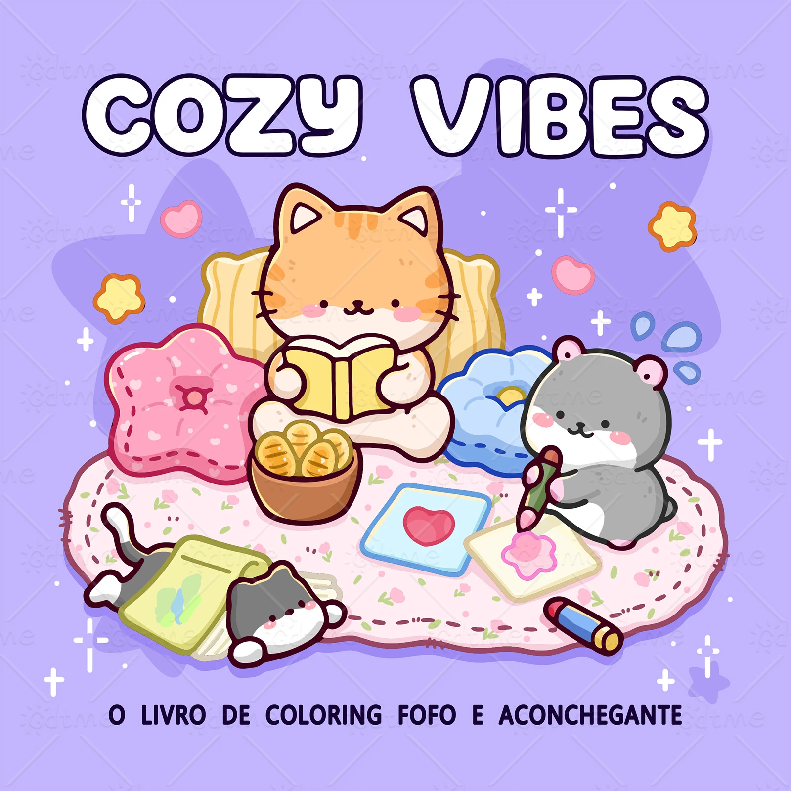 COZY VIBES BOLD AND EASY Adult Coloring Book 24 Pages Educational Stress Relief Relaxation DIY Drawing Art Hobby Book