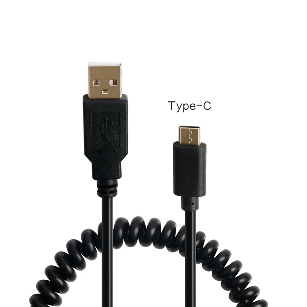 Coiled Cable Type C Wire Mechanical Keyboard GH60 USB C Cable Type C USB Port for Poker 2 GH60 Keyboard,Black