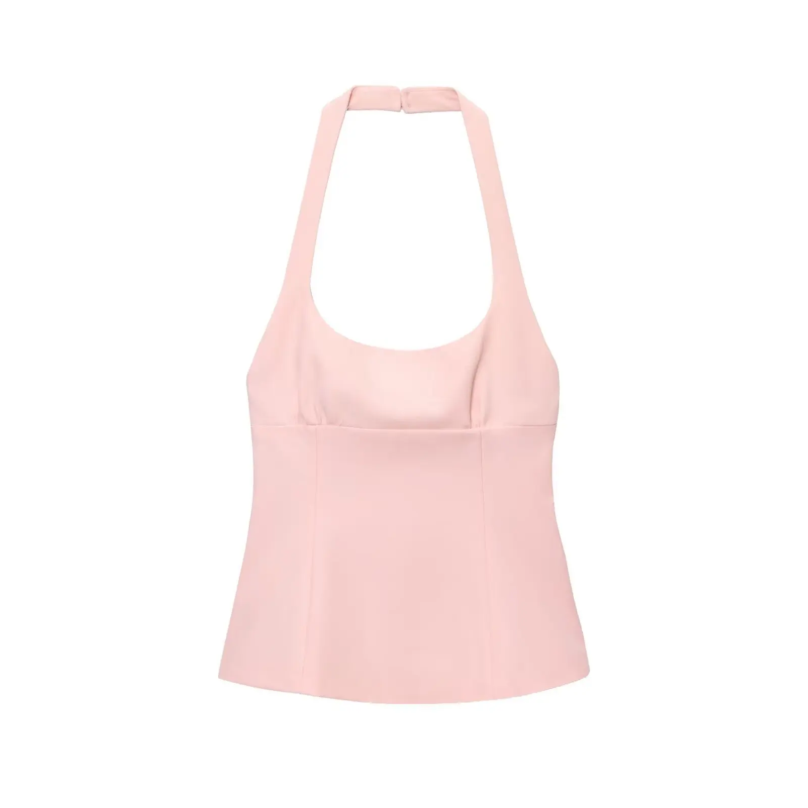 Faionable Knoop Versierd Zomer Nieuwe Aankomst Damesvest Kleine Top Hangende Kraag Ne Design Europese Sle