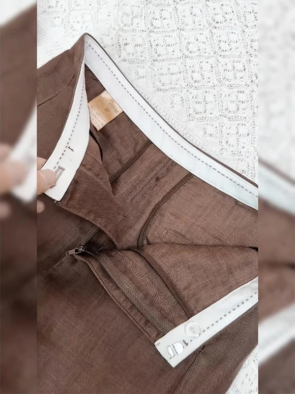 Pantalon d'été à jambes larges pour femmes, drapé en lin, ample, taille haute, amincissant, droit, décontracté, en coton et lin, Long