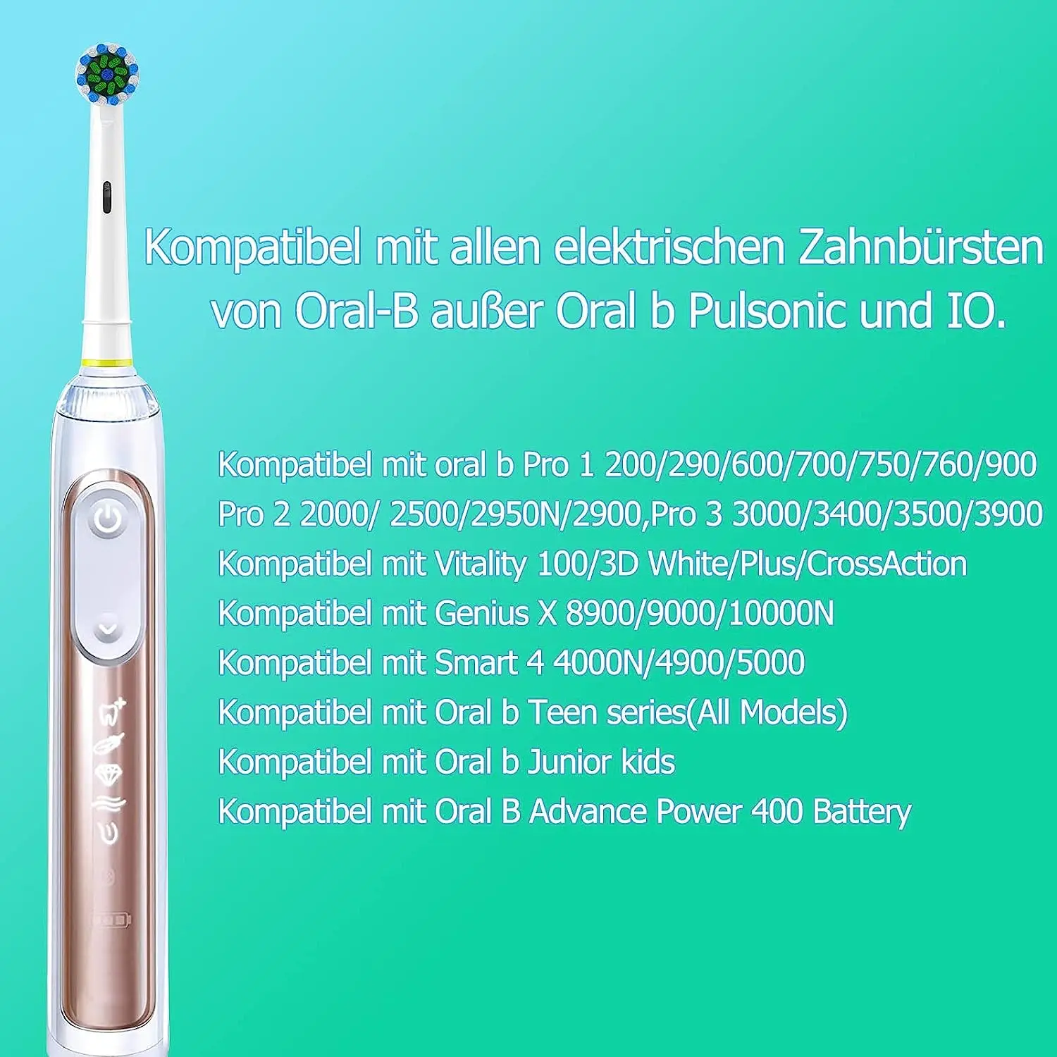4pcs Toothbrush Head Compatible with Braun Oral B Electric Toothbrush, Replacement Brush Heads for Oral B Vitality Pro 1000 2000 image 2