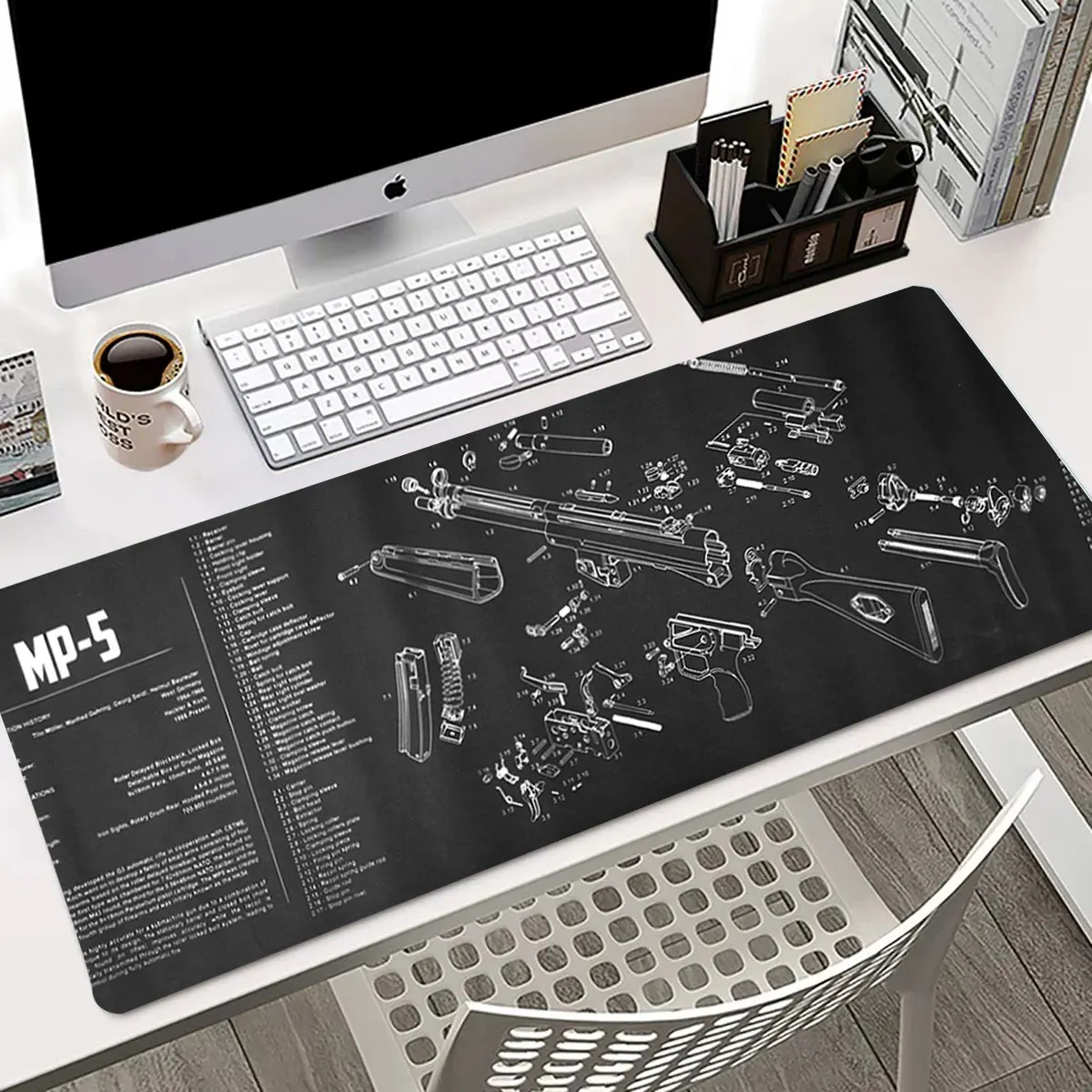AR15 AK47 Mouse Pad Remington 870 Rifle Gun Smith Repair Build Bench Pads Cleaning Rubber Parts Diagram Instruction 40/30*90CM view 6