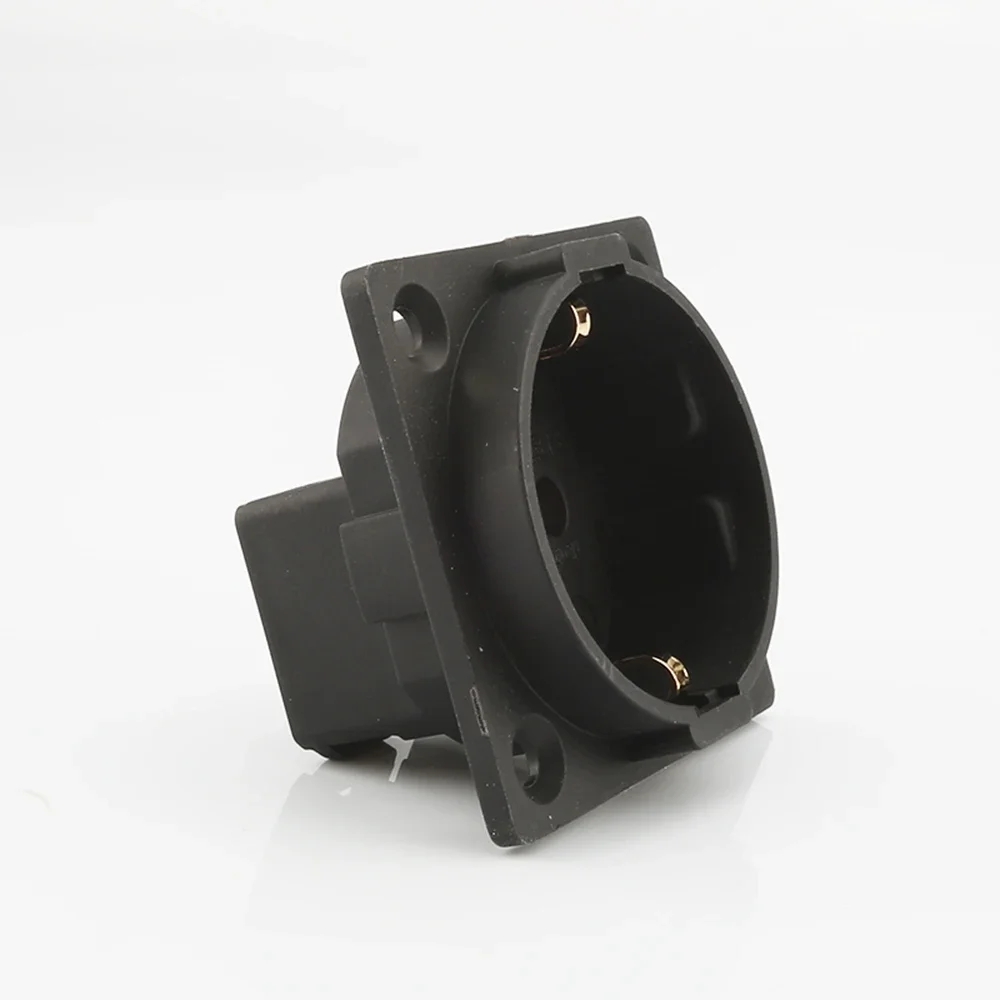 1 pièce presse-étoupe 03G plaqué rhodium/or, melon al AC 250V 16A EU Euro Schuko 2 broches IEC, adaptateur d'entrée, prise d'alimentation audio Hifi, prise de châssis