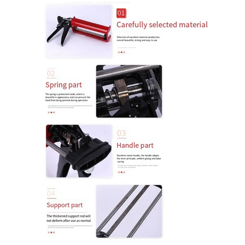 BMBY-Two-Component Glue Dispenser Caulking Glue Dispenser Glass Glue For Epoxy Acrylic Polyurethane Manual Glue Dispenser