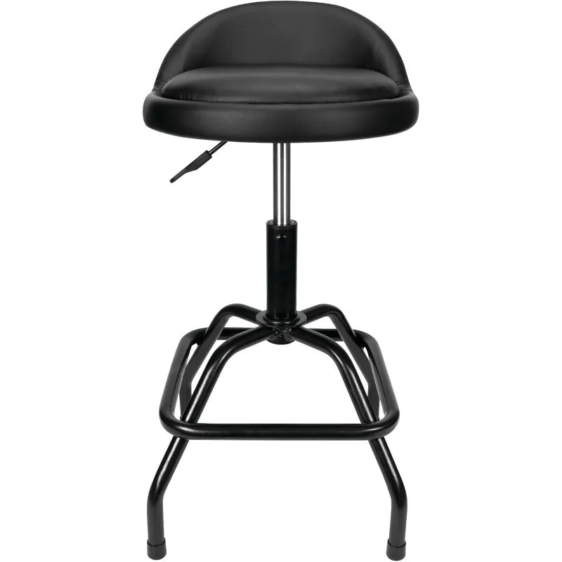 W85011 Adjustable Height Bar Stool, Pneumatic Swivel Bar Stool with Back Support