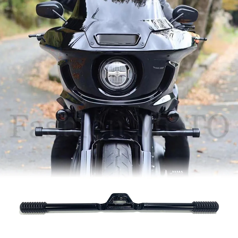 Motorcycle black protection bar one-word bumper 1-1/2 inch for Harley Standard soft tail Low Rider S engine crash bar 2018-2023