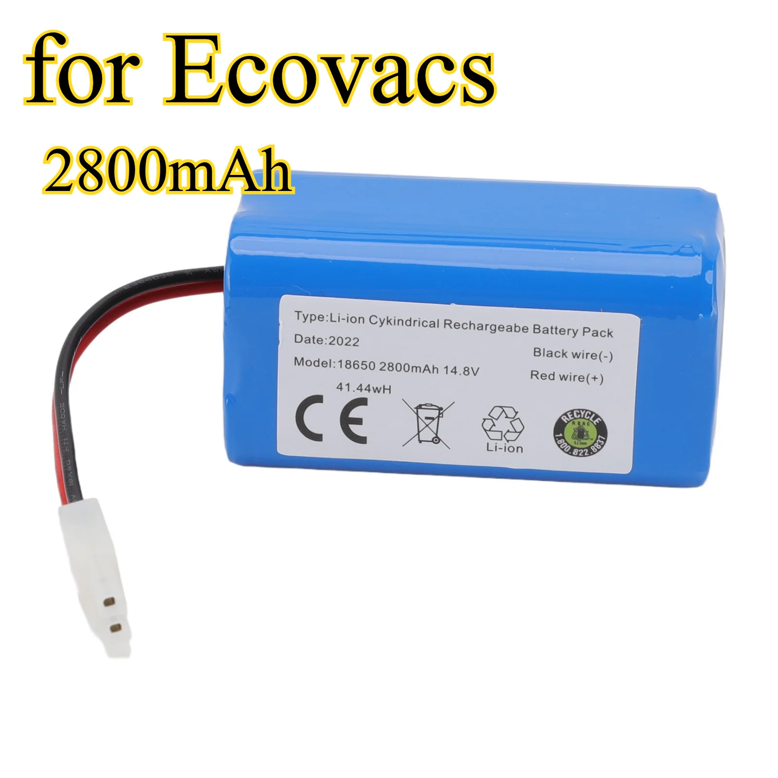 

2800mAh Li-ion Battery for Ecovacs CR130 FOR Dibea V780 CEN550 Robot Vacuum Compatible High Capacity Rechargeable Battery Pack