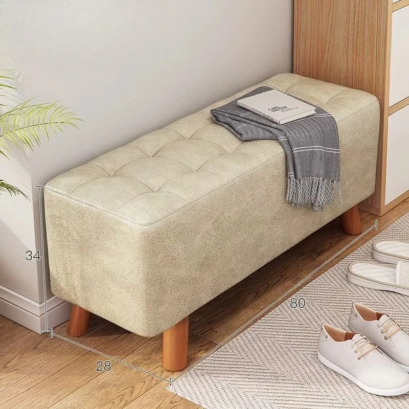 Brown Modern Stool Clearance Square End Of Bed Original Stool Pouffe Upholstered Muebles Para Hogar Living Room Furniture