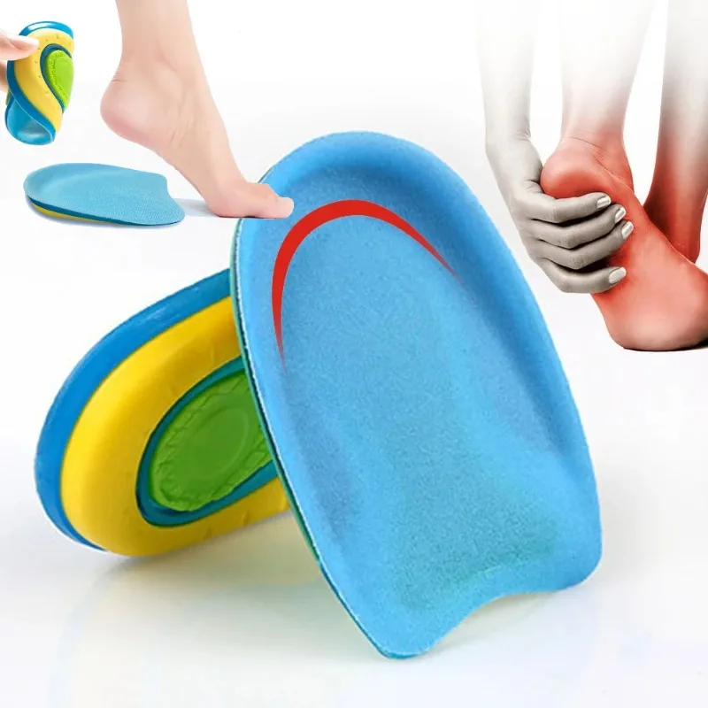 

Silicone Gel Insoles for Heel Spurs Fascitis Plantar Pain Relief Treatment Inserts Heel Cup Cushion Height Increase Shoe Insoles