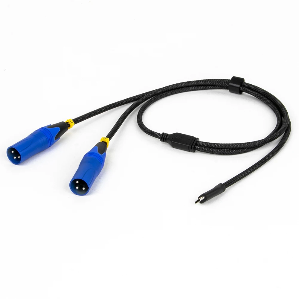 USB C to Dual XLR Y Splitter Audio Cable,Type C to 2 XLR Male/Female Audio Adapter Cord Compatible with Smartphones or Laptops