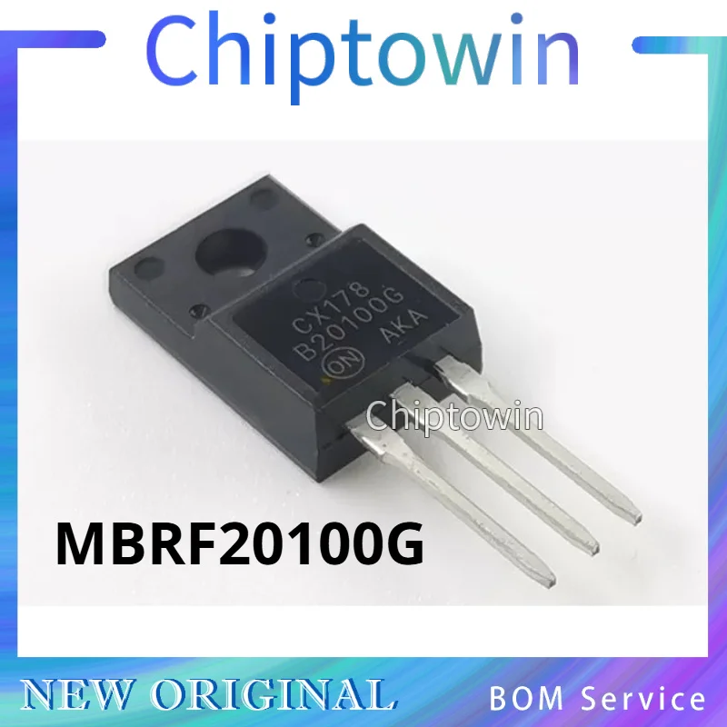 5/50/500 pcs B20100G MBRF20100CT MBRF20100G TO220F Schottky Diode W7
