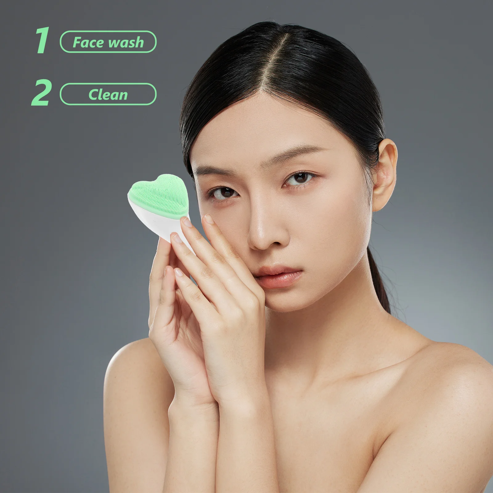 Gesichtspeeling-Werkzeug, Silikon-Gesichtsreinigungsbürste, praktisch, tragbar, für effektive Hautreinigung und Pflege