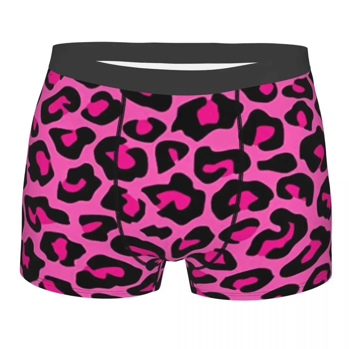 

Pink Leopard Spotty Print Underwear Men Print Custom Cute Animal Skin Boxer Briefs Shorts Panties Breathable Underpants