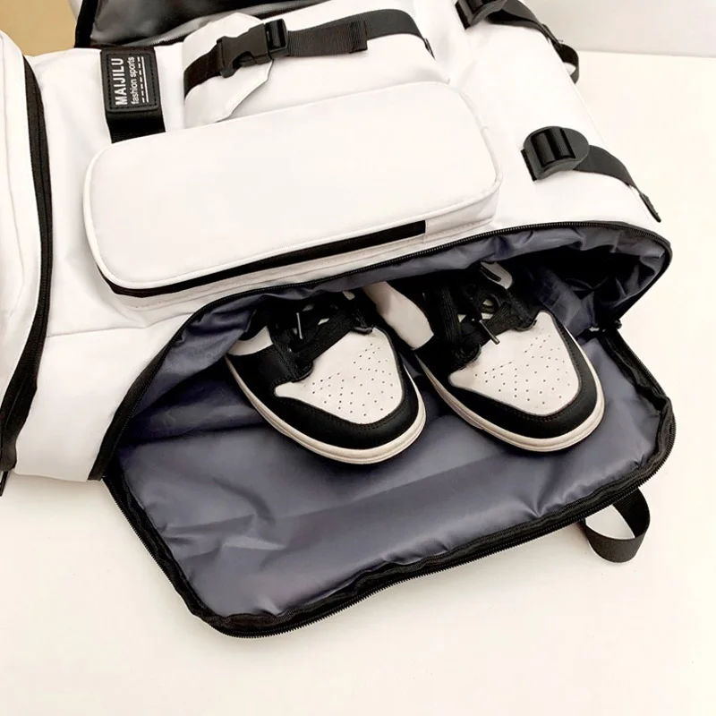 السفر في الهواء الطلق المشي لمسافات طويلة التخييم على ظهره مضارب تنس الريشة على ظهره مع أحذية جيب الصالة الرياضية حقيبة اللياقة حقيبة تدريب الكلية