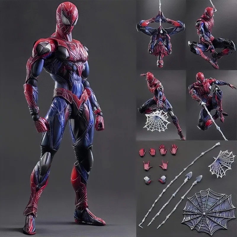 

Play Arts 28cm Marvel Spiderman Super Hero Spider Man Homecoming Action Figure Toys Model ornaments For friends Birthday gifts