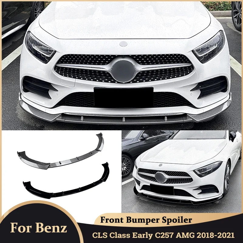 Image of Frontstoßstange Spoilerlippe für Mercedes Benz CLS Klasse Anfang C257 CLS300 CLS350 CLS450 CLS53 AMG 2018-2021 Autozubehör