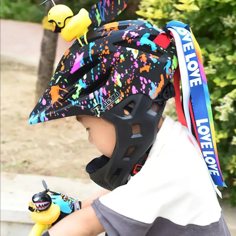 Children Helmet Kids Detachable Full Face Helmet Sports Safety Helmet Scooter MTB Bicycle Helmet Outdoor Bike Equipment Children