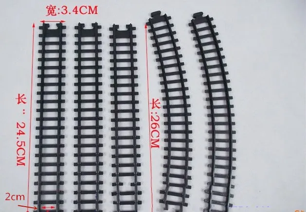 Pista de tren eléctrica mediana, modelo de tren, accesorios de juguete