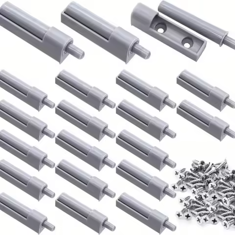 10PCS Soft Close Cabinet Hinge, Plastic with Sliding Screws for Silent Closing - Easy Mount for Kitchen, Wardrobe &amp; Wooden Doors
