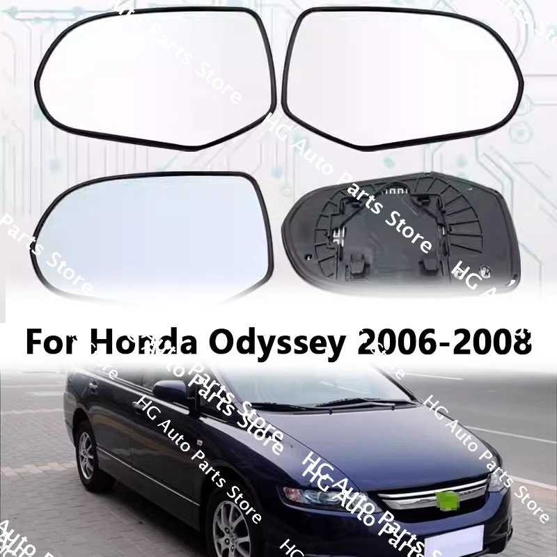 

For Honda Odyssey 2006 2007 2008 Car Accessories Outer Rearview Mirrors Glass Side Mirror White and Blue Lens With Heated