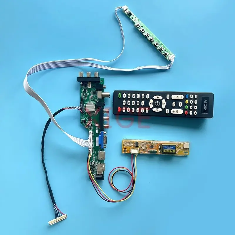 

For LTN154AT01 LTN154AT07 LCD Driver Controller Board 1280*800 30Pin LVDS 1CCFL Kit DVB Digital Signal IR+AV+USB+HDMI+VGA Matrix