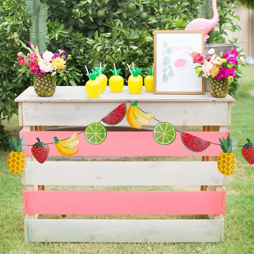 

Vibrant Handmade Fruit Banner Decorations for Ideal for Birthday Celebrations and Photo Props