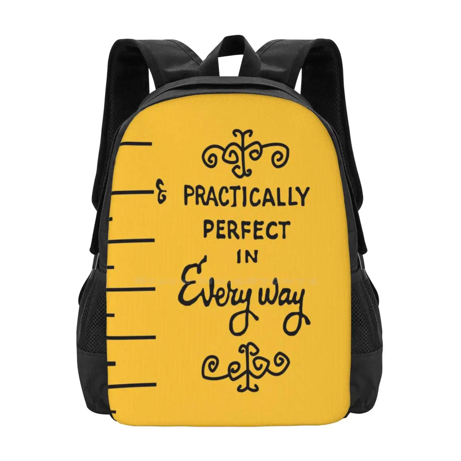 Practically Perfect 3D Print Design Backpack Student Bag Practically Perfect In Every Way Julie Andrews Vintage