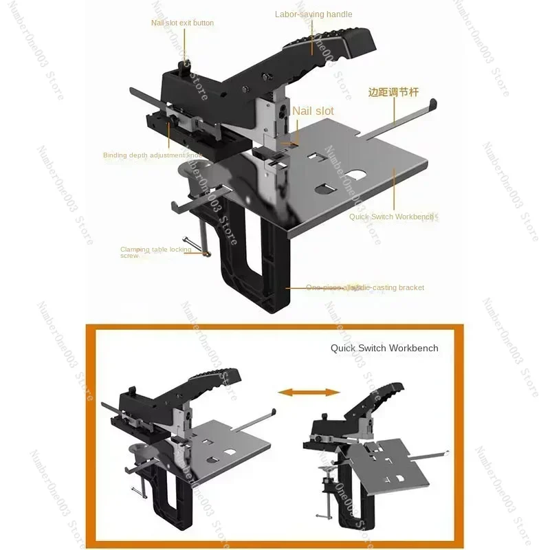 Manual Horse-riding Stapler, High Quality, Textbook Stapler, Binding Thickness 60 Sheets, SH-04, 2 in 1