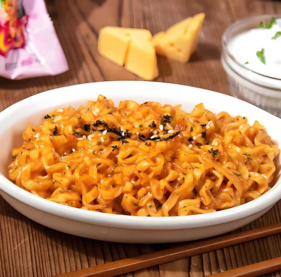 ساميانج، نودلز كريم نكهة الدجاج فائقة الحارة، عبوة من 6 قطع، 80 جرام لكل كوب