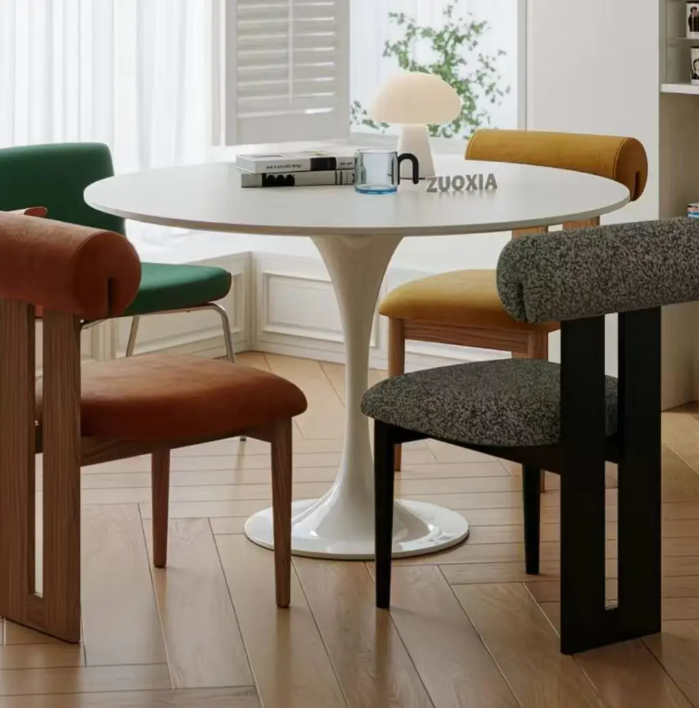 

#For Modern Wooden Dining Furniture Hippo Lounge Chair Upholstered Side Chair Fabric PU Leather Living Room