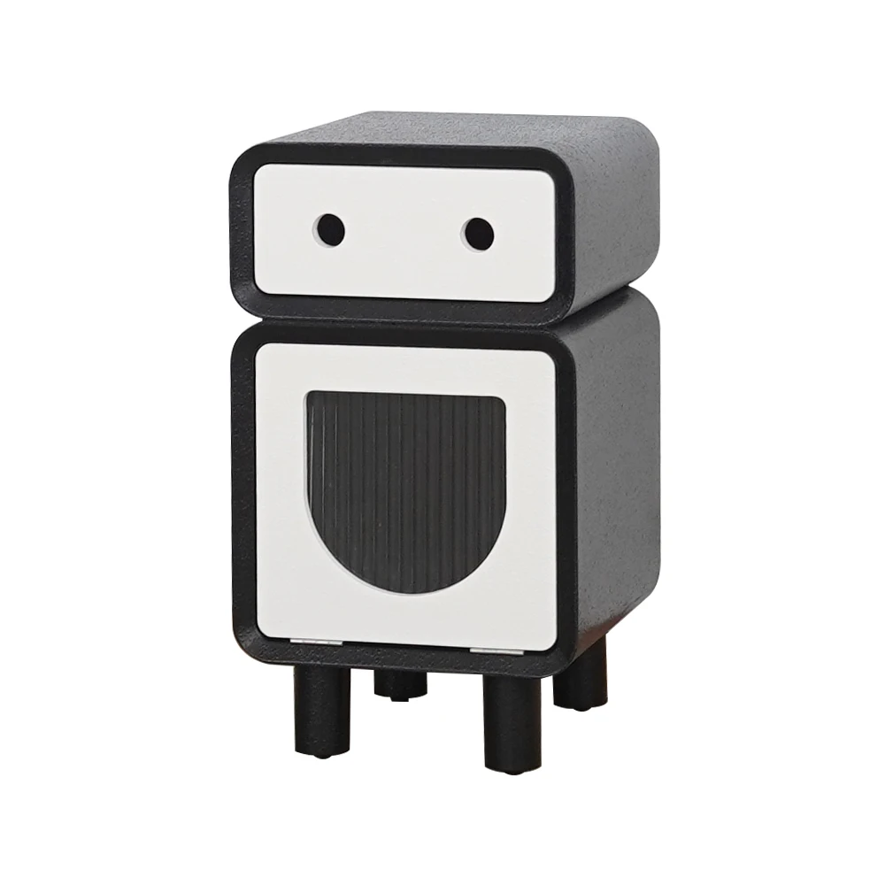 

Creative Robot Bedside Table Wood French Cream Style Multi-functional Children's Room Cute Small Side Cabinet Nightstand