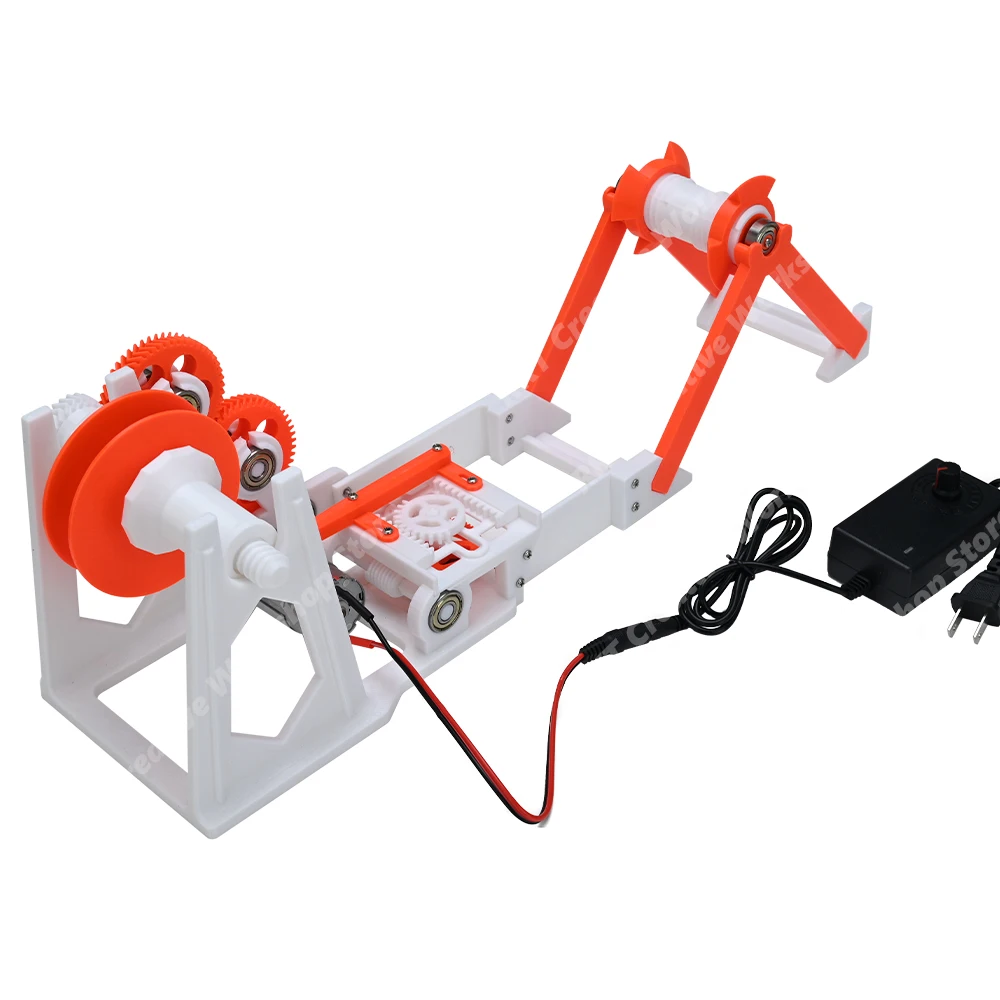 Filament Winder 3D Printer Filament Spool Rewinder Machine with Line Guide for PLA PETG TPU Manual Hand Crank Electric Filament