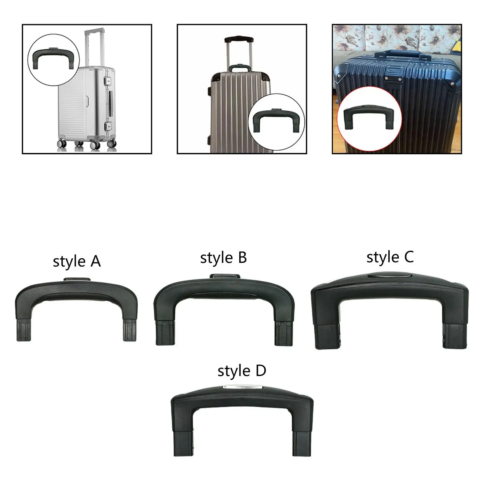 Replacement Luggage Handle Heavy Duty Sturdy Grip Repair Parts PP Material for Suitcase Trolley Case DIY Fix