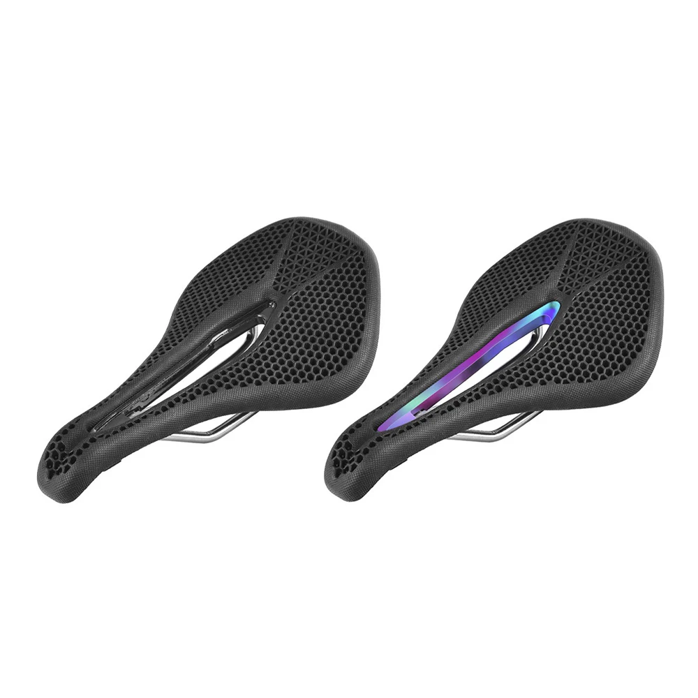 1 Pc Honeycomb Bike Saddle Shock Absorption Hollow Breathable Rubber MTB Seat For Mountain Bike Comfortable Cycling Saddle