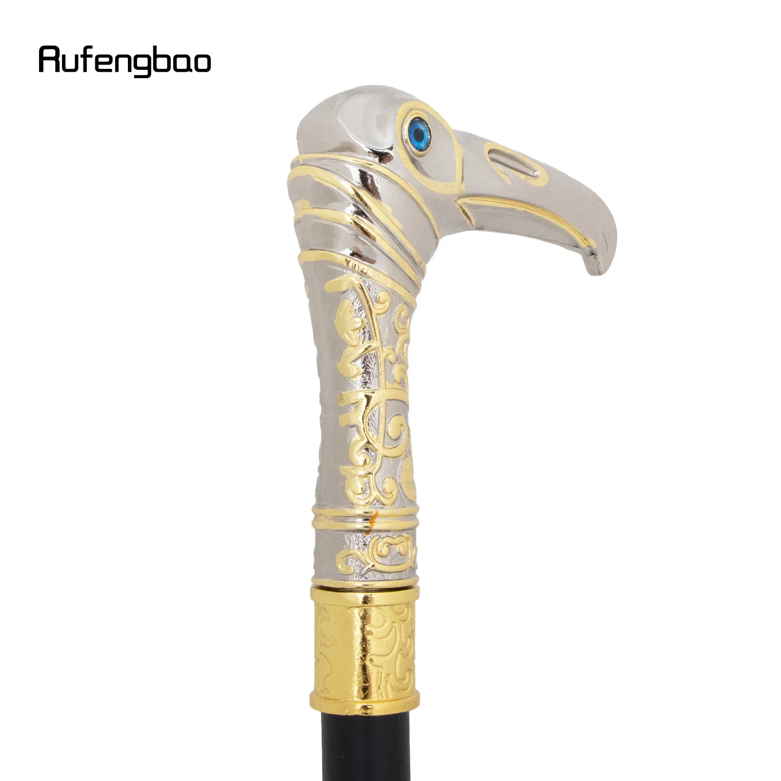 الذهبي الأبيض النسر رئيس الفاخرة الزخرفية عصا للمشي الفاخرة عصا أنيقة الأزياء قصب تأثيري سبيكة Crosier عصا 93 سنتيمتر