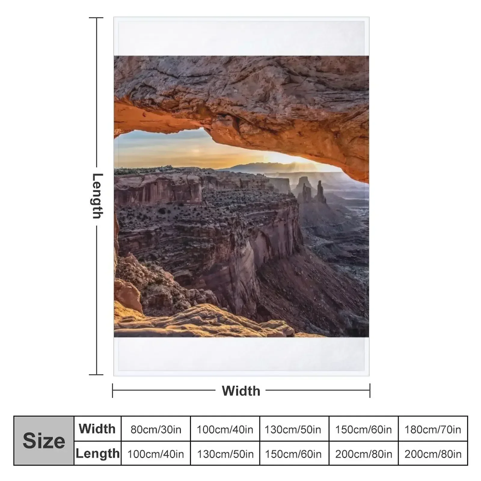 Sunrise at Mesa Arch Throw Blanket Baby Bed covers Blankets Sofas Of Decoration Luxury St Flannels Polar Blankets
