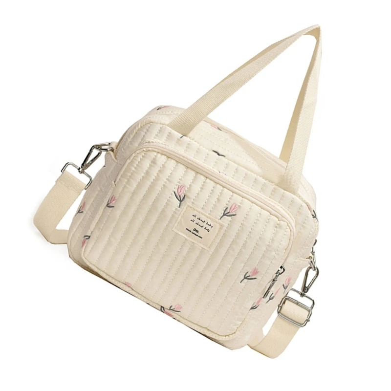 Stylish Embroidered Maternity Bag for Modern Moms Spacious Baby Diaper