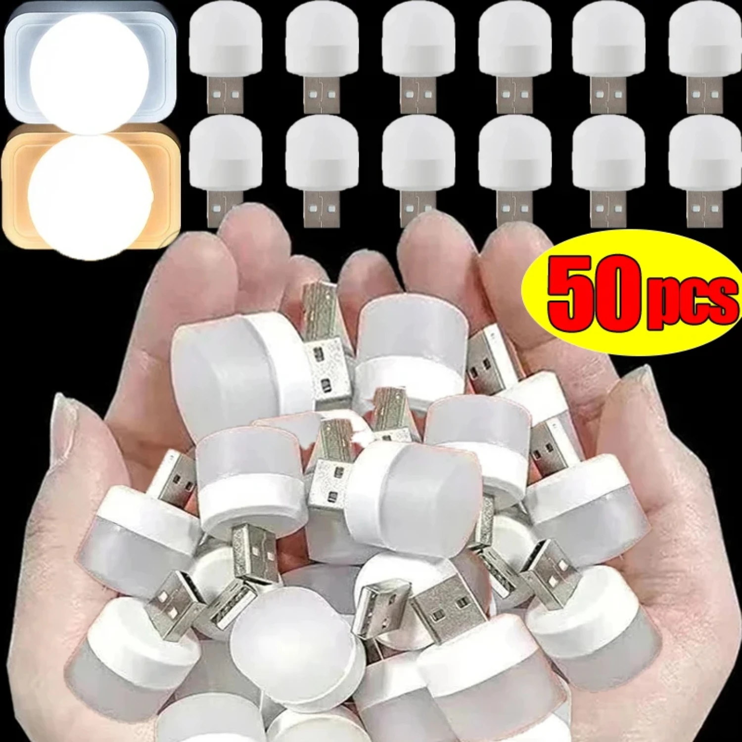 Mini USB Night Lights LED Warm White Eye Protection Book Reading Light USB PC Mobile Power Plug Charging Lamps Wholesale