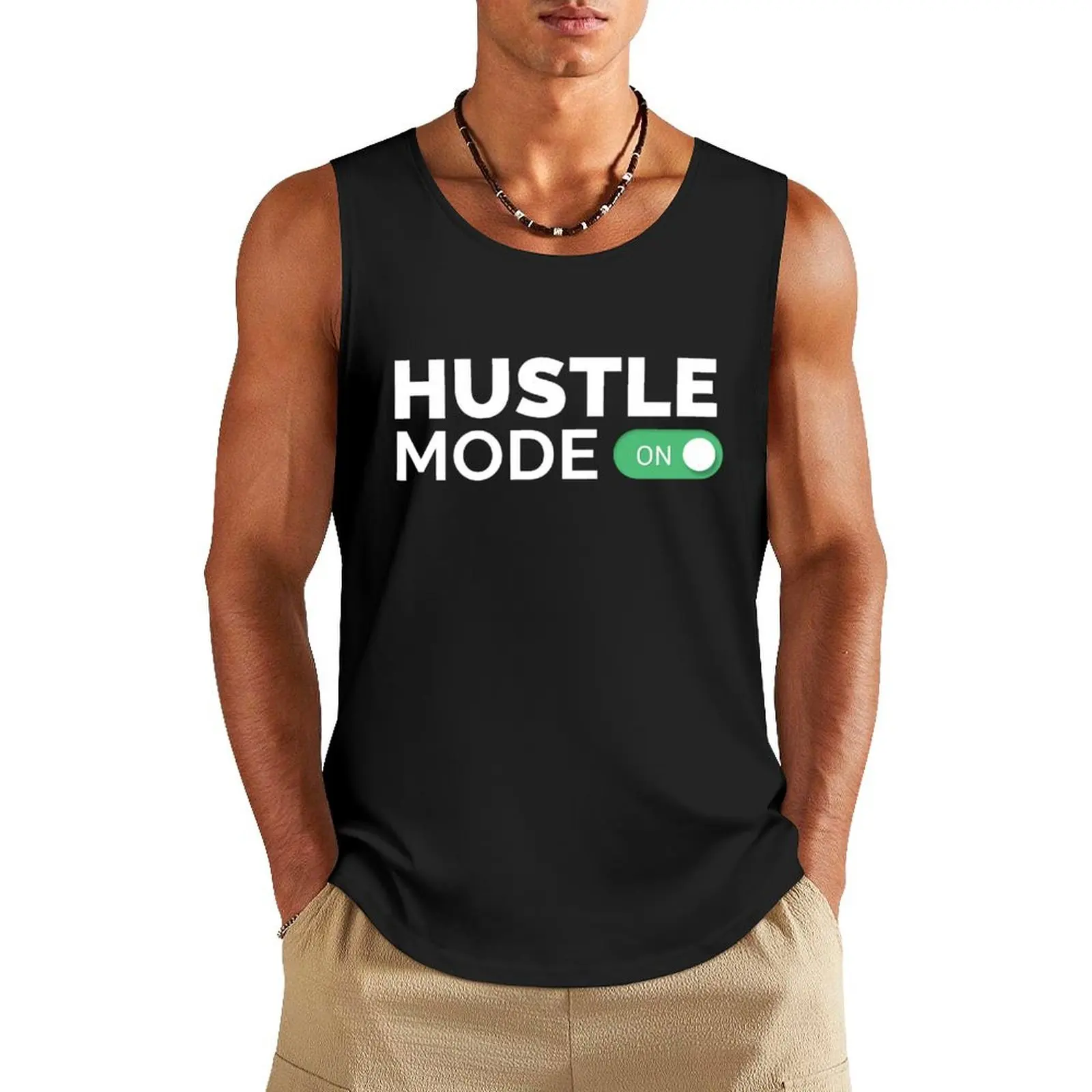 HUSTLE MODE ON - Startup/Entrepreneur Motivational Business Quotes Tank Top Male vest men gym clothing Men's clothing brands