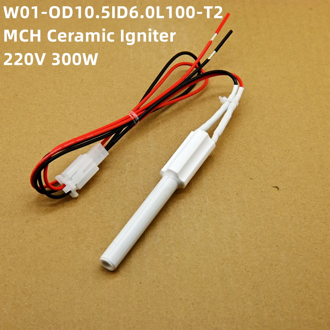 220V 300W ceramic igniter OD10.5 * L100mm wooden ball oven/heating furnace ignition rod ceramic electric heating pipe