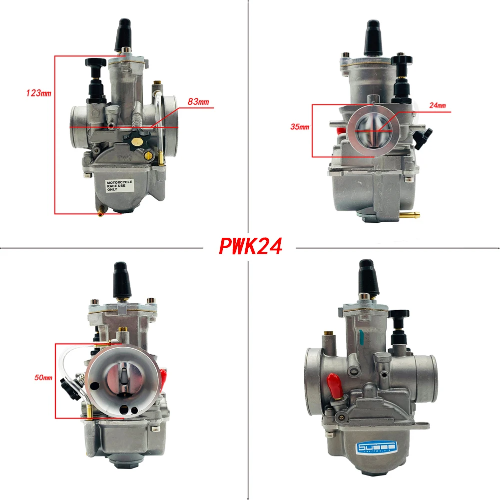 28MM POWER JET FLAT SLIDE CARB PWK Rd KH YPVS 2 & 4 Stroke GT For Yamaha KTM Honda Suzuki  Kawasaki Carb