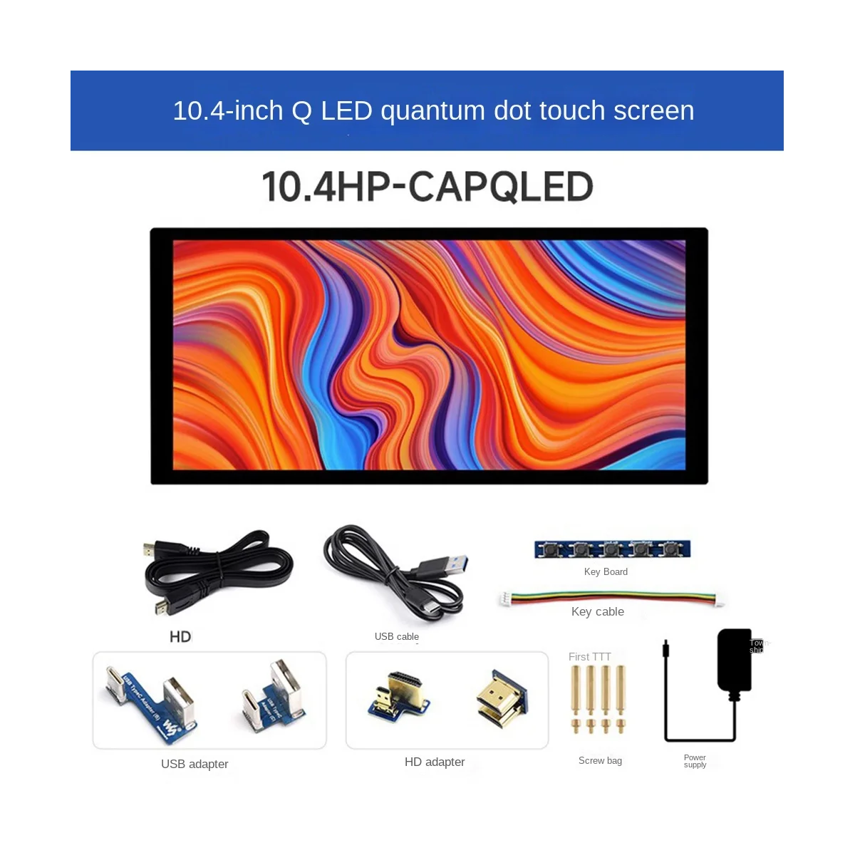 Imagem -04 - Qled Touch Screen para Raspberry pi Monitor de Computador Monitor hd Plug Eua Ips Capacitivo 10 Polegada 1600x720