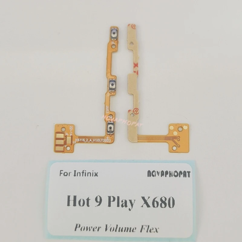 For Infinix Hot 10 Play X688 X688B / infinix Hot 9 Play X680 Power On Off Volume Up Down Ribbon Power Button Flex Cable