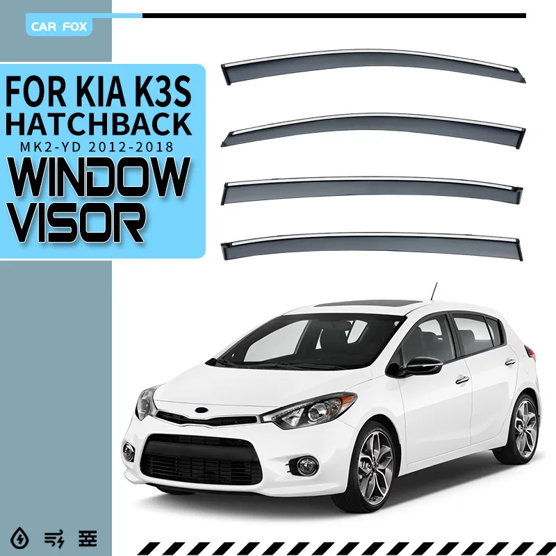 

Для KIA K3 Седан Хэтчбек: Дефлекторы окон, Ветровики, Защита от дождя и солнца, Автоаксессуары, Стайлинг автомобиля