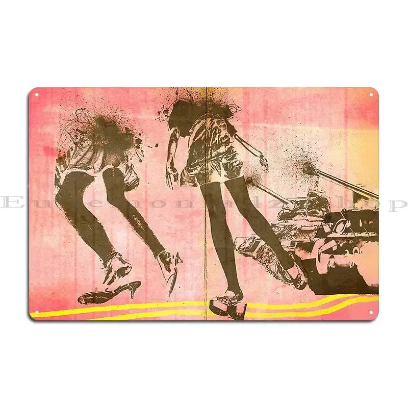 الفتيات الذين لا تحب السلطة علامة معدنية تصميم المنزل شريط اللوحات الديكور تين تسجيل ملصق