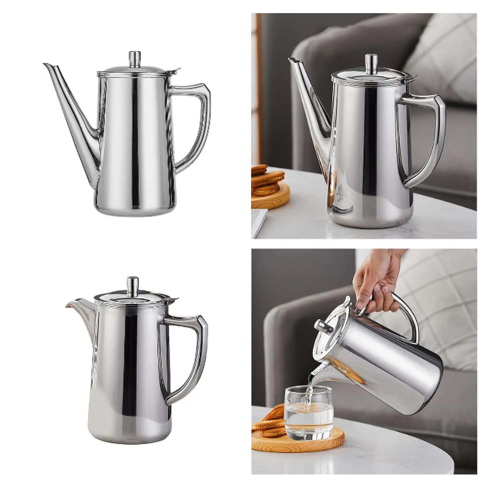 Water Pitcher Refillable Pitcher with Lid for Kitchen Restaurant Household