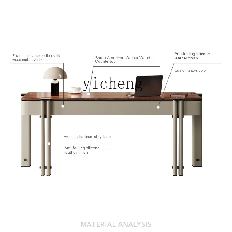 

Light Luxury Solid Wood Desk High-End Home Villa Study Furniture Office Computer Desk