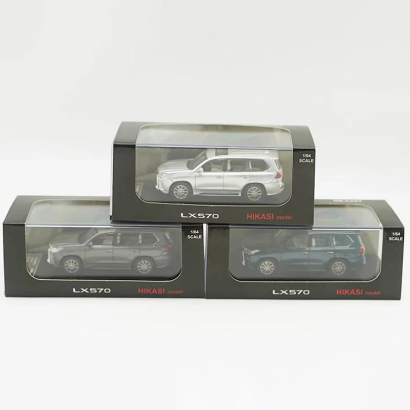 

HIKASI 1:64 LX570 внедорожник из сплава, имитация модели автомобиля, орнамент, сувенир, коллекция, подарок для хобби