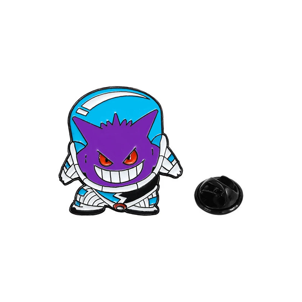 7pcs Pokemon Lapel Pins Set Pikachu Snorlax Gyarados Gengar Metal Alloy Backpack Badges Fashion Jewelry Gift for Halloween image 5